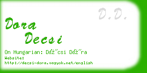 dora decsi business card